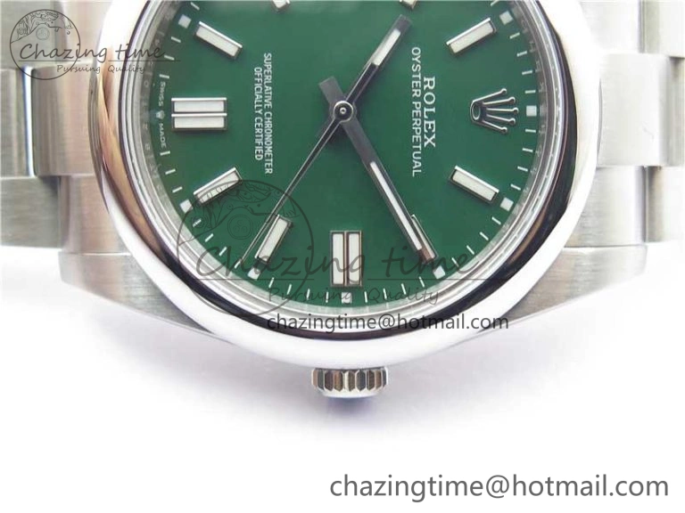 EasyCare Oyster Perpetual 41mm 124300 BP Maker Best Edition Green Dial on SS Bracelet 2692