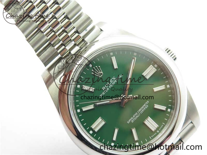 Oyster Perpetual 41mm 124300 BP Maker Best Edition Green Dial on SS Jubilee Bracelet A Versatile 2641