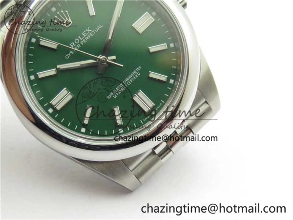 Oyster Perpetual 41mm 124300 BP Maker Best Edition Green Dial on SS Jubilee Bracelet A Versatile 2641