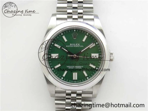 Oyster Perpetual 41mm 124300 BP Maker Best Edition Green Dial on SS Jubilee Bracelet A Versatile 2641