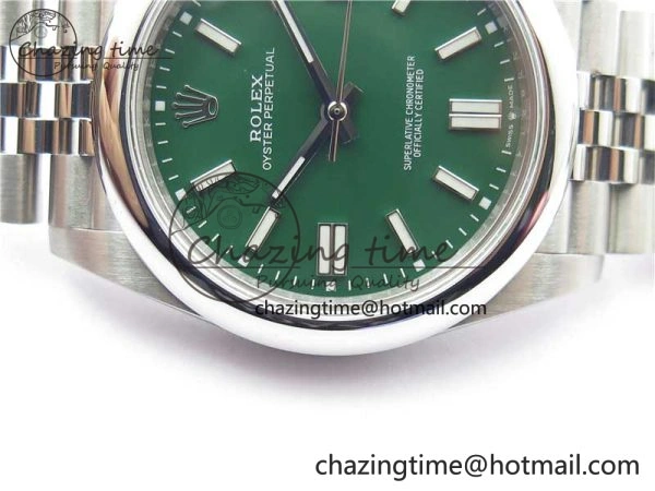 Oyster Perpetual 41mm 124300 BP Maker Best Edition Green Dial on SS Jubilee Bracelet A Versatile 2641