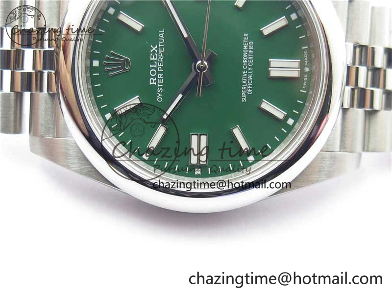 Oyster Perpetual 41mm 124300 BP Maker Best Edition Green Dial on SS Jubilee Bracelet A Versatile 2641