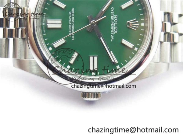 Oyster Perpetual 41mm 124300 BP Maker Best Edition Green Dial on SS Jubilee Bracelet A Versatile 2641