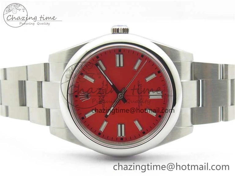 Oyster Perpetual 41mm 124300 BP Maker Best Edition Red Dial on SS Bracelet HighPerformance 2695
