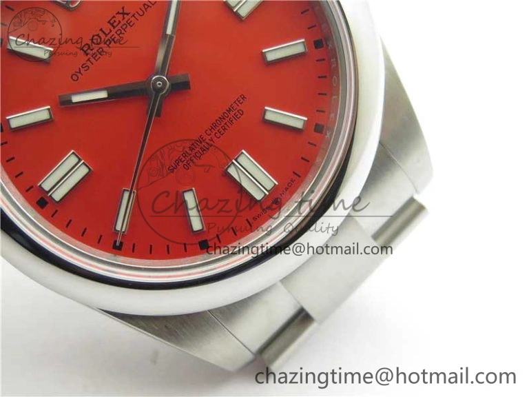 Oyster Perpetual 41mm 124300 BP Maker Best Edition Red Dial on SS Bracelet HighPerformance 2695