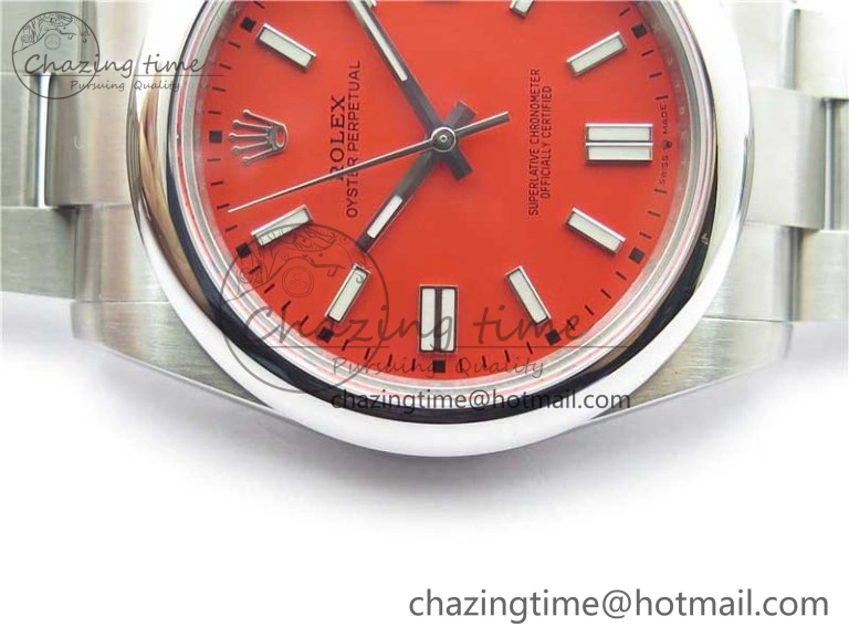 Oyster Perpetual 41mm 124300 BP Maker Best Edition Red Dial on SS Bracelet HighPerformance 2695