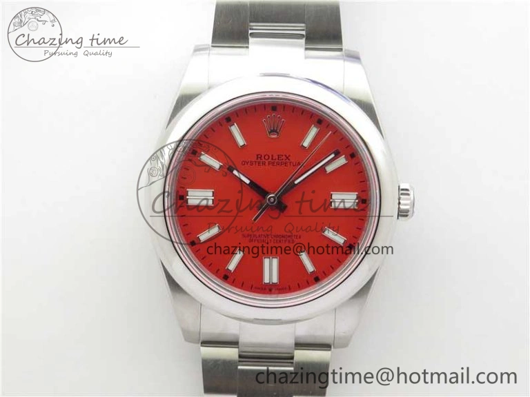 Oyster Perpetual 41mm 124300 BP Maker Best Edition Red Dial on SS Bracelet HighPerformance 2695