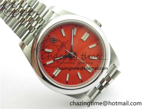 Lightweight Oyster Perpetual 41mm 124300 BP Maker Best Edition Red Dial on SS Jubilee Bracelet A 2643