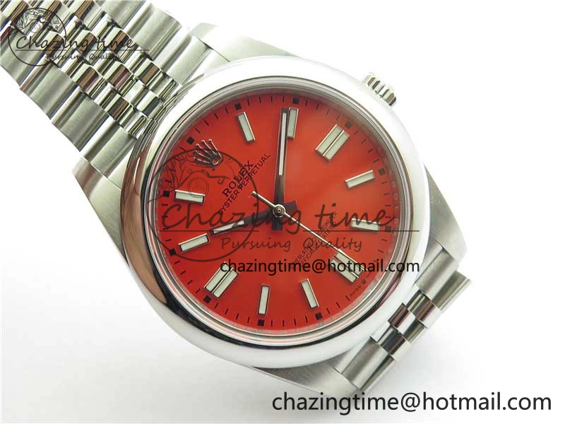 Lightweight Oyster Perpetual 41mm 124300 BP Maker Best Edition Red Dial on SS Jubilee Bracelet A 2643