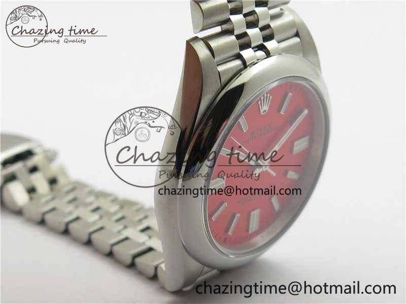 Lightweight Oyster Perpetual 41mm 124300 BP Maker Best Edition Red Dial on SS Jubilee Bracelet A 2643