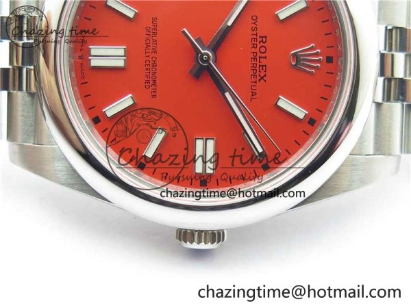 Lightweight Oyster Perpetual 41mm 124300 BP Maker Best Edition Red Dial on SS Jubilee Bracelet A 2643