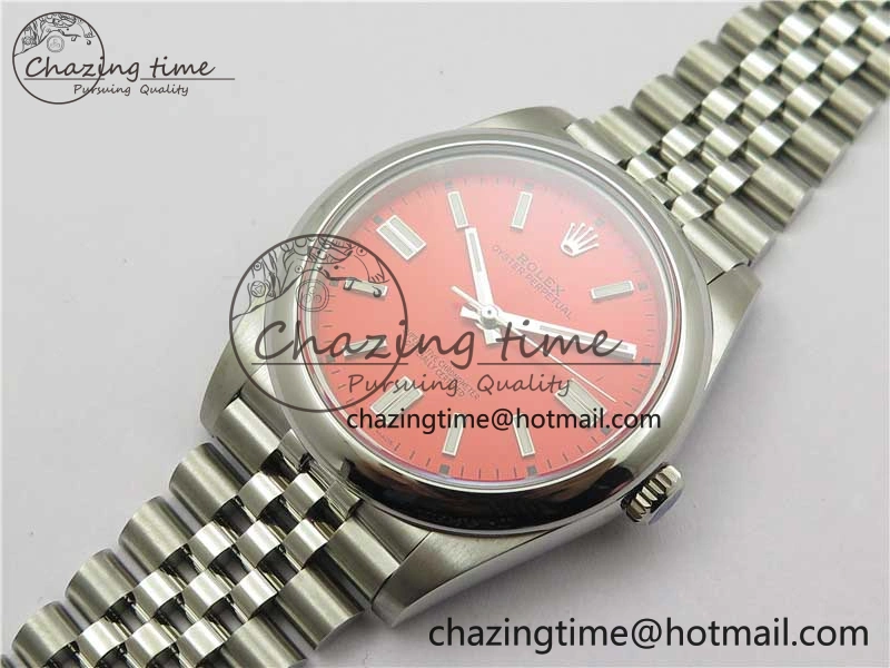 Lightweight Oyster Perpetual 41mm 124300 BP Maker Best Edition Red Dial on SS Jubilee Bracelet A 2643