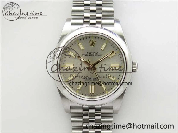 QuickDry Oyster Perpetual 41mm 124300 BP Maker Best Edition Silver Dial on SS Jubilee Bracelet A 2639