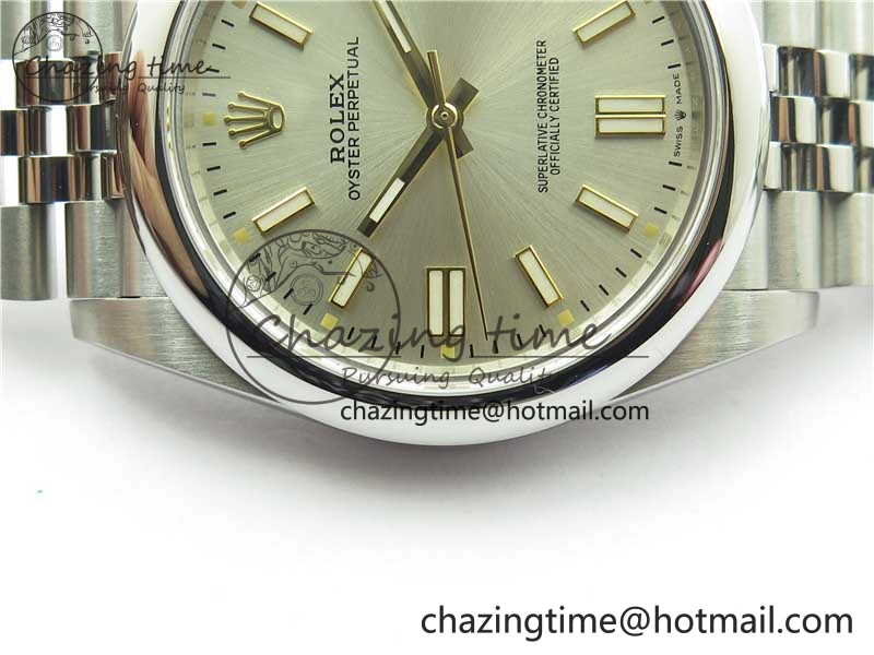 QuickDry Oyster Perpetual 41mm 124300 BP Maker Best Edition Silver Dial on SS Jubilee Bracelet A 2639