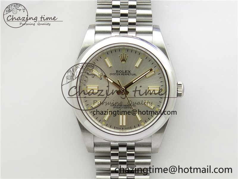 QuickDry Oyster Perpetual 41mm 124300 BP Maker Best Edition Silver Dial on SS Jubilee Bracelet A 2639