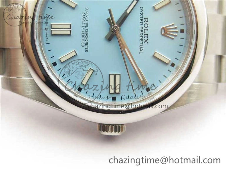 Thermal Oyster Perpetual 41mm 124300 BP Maker Best Edition Tiffany Blue Dial on SS Bracelet 2691
