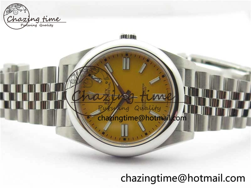 Oyster Perpetual 41mm 124300 BP Maker Best Edition Yellow Dial on SS Jubilee Bracelet A QuickDry 2642