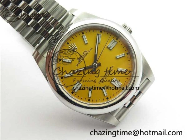 Oyster Perpetual 41mm 124300 BP Maker Best Edition Yellow Dial on SS Jubilee Bracelet A QuickDry 2642