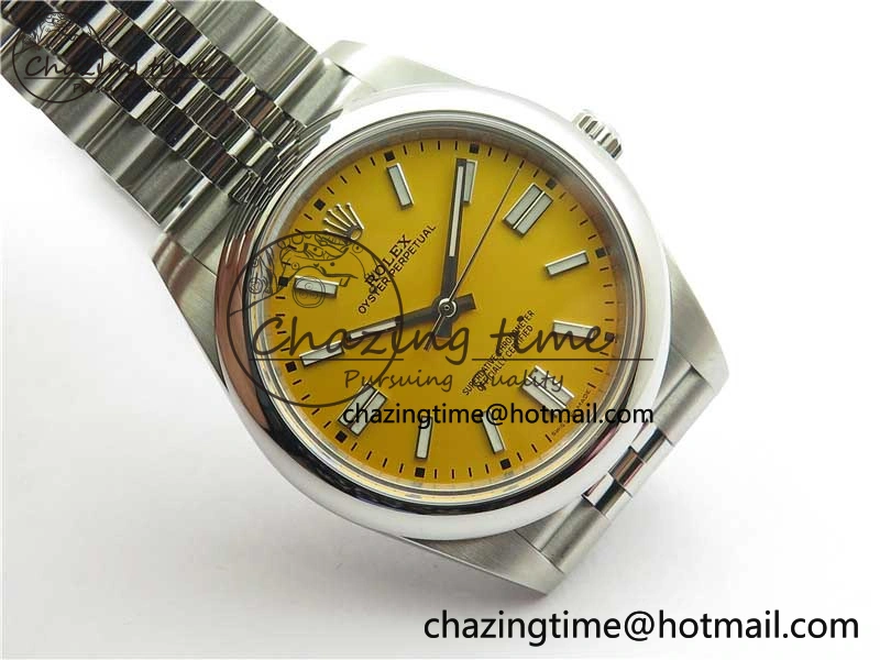 Oyster Perpetual 41mm 124300 BP Maker Best Edition Yellow Dial on SS Jubilee Bracelet A QuickDry 2642