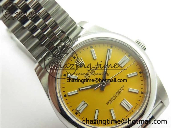 Oyster Perpetual 41mm 124300 BP Maker Best Edition Yellow Dial on SS Jubilee Bracelet A QuickDry 2642