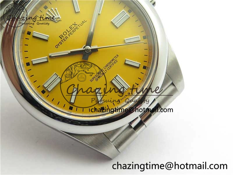 Oyster Perpetual 41mm 124300 BP Maker Best Edition Yellow Dial on SS Jubilee Bracelet A QuickDry 2642