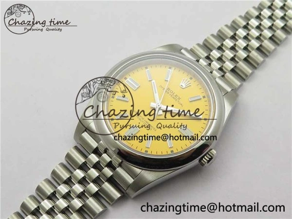 Oyster Perpetual 41mm 124300 BP Maker Best Edition Yellow Dial on SS Jubilee Bracelet A QuickDry 2642