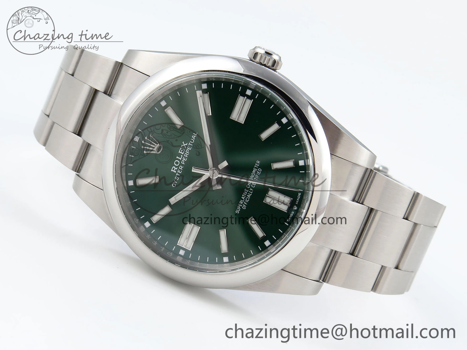 Oyster Perpetual 41mm 124300 Clean 1:1 Best Edition 904L Steel Green Dial on SS Bracelet VR TopPick 1739