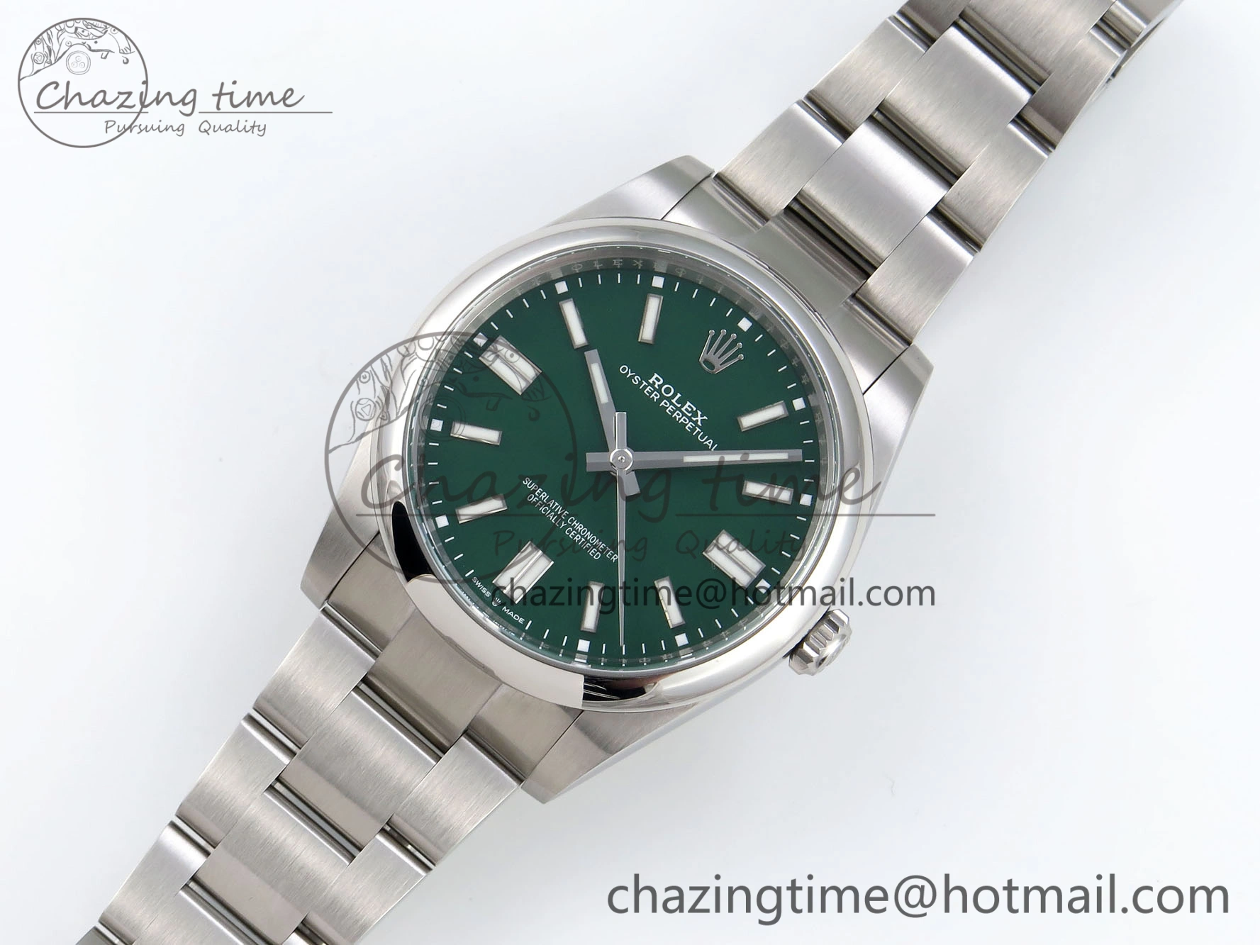 Oyster Perpetual 41mm 124300 Clean 1:1 Best Edition 904L Steel Green Dial on SS Bracelet VR TopPick 1739