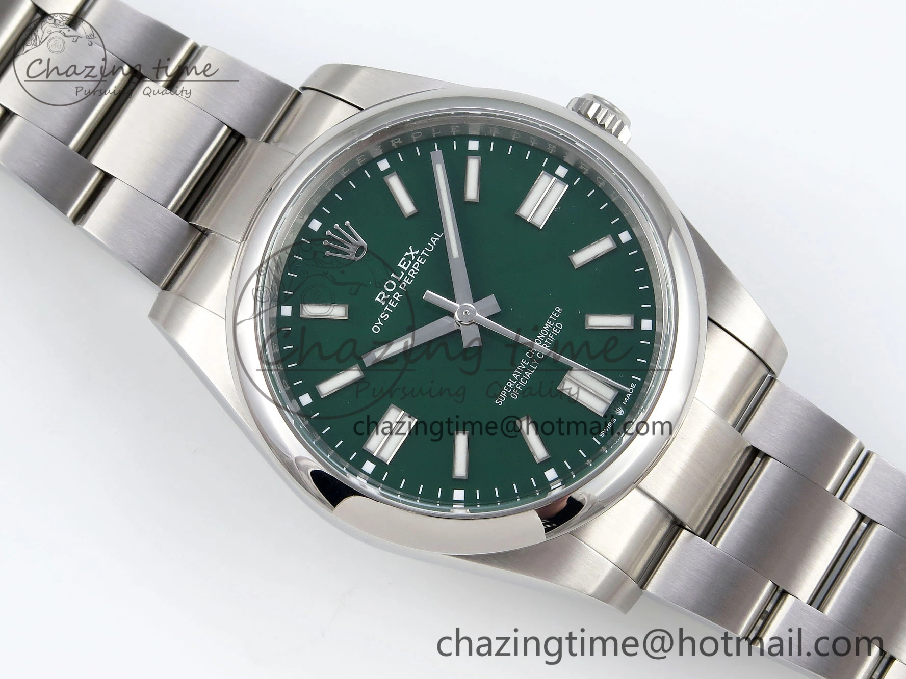 Oyster Perpetual 41mm 124300 Clean 1:1 Best Edition 904L Steel Green Dial on SS Bracelet VR TopPick 1739