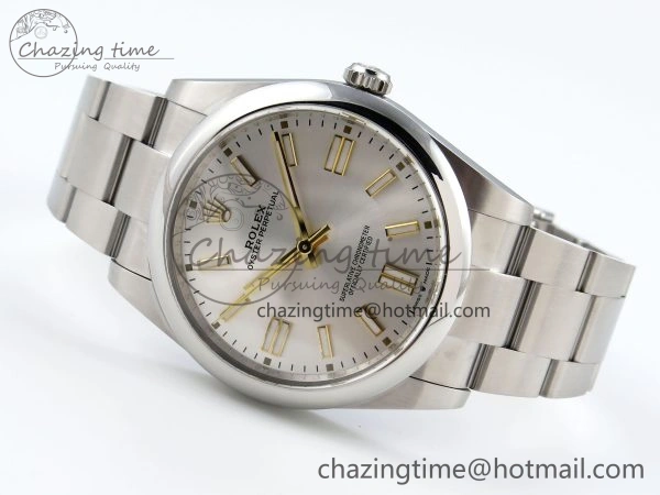 Refined Oyster Perpetual 41mm 124300 Clean 1:1 Best Edition 904L Steel Sliver Dial on SS Bracelet VR 1735