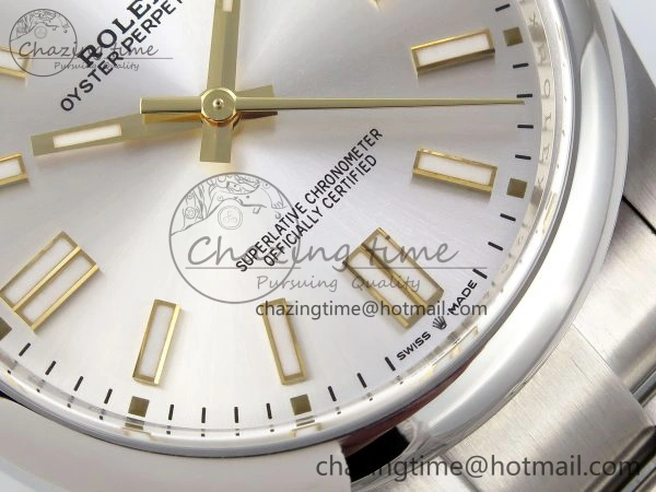 Refined Oyster Perpetual 41mm 124300 Clean 1:1 Best Edition 904L Steel Sliver Dial on SS Bracelet VR 1735