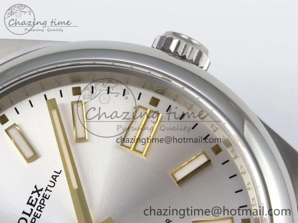 Refined Oyster Perpetual 41mm 124300 Clean 1:1 Best Edition 904L Steel Sliver Dial on SS Bracelet VR 1735