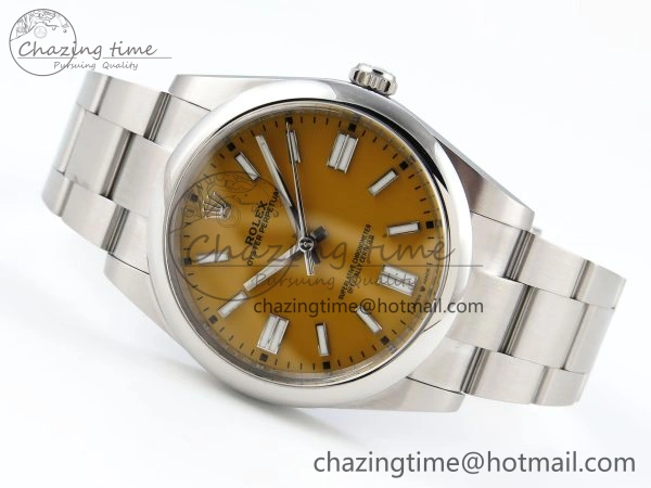 Oyster Perpetual 41mm 124300 Clean 1:1 Best Edition 904L Steel Yellow Dial on SS Bracelet VR Resilient 1737