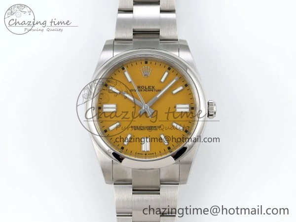 Oyster Perpetual 41mm 124300 Clean 1:1 Best Edition 904L Steel Yellow Dial on SS Bracelet VR Resilient 1737
