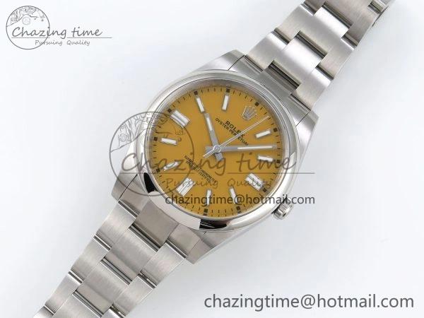Oyster Perpetual 41mm 124300 Clean 1:1 Best Edition 904L Steel Yellow Dial on SS Bracelet VR Resilient 1737