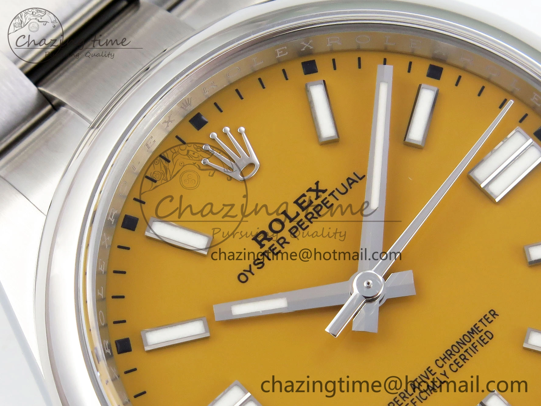 Oyster Perpetual 41mm 124300 Clean 1:1 Best Edition 904L Steel Yellow Dial on SS Bracelet VR Resilient 1737