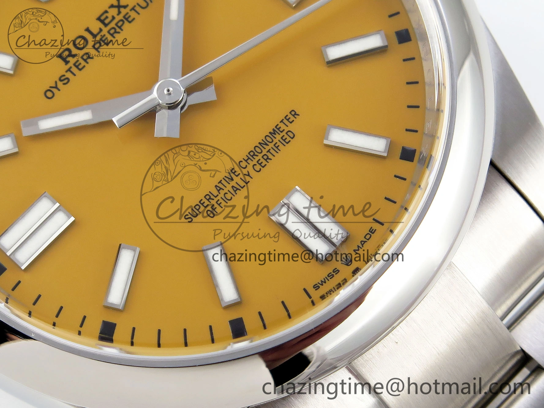 Oyster Perpetual 41mm 124300 Clean 1:1 Best Edition 904L Steel Yellow Dial on SS Bracelet VR Resilient 1737