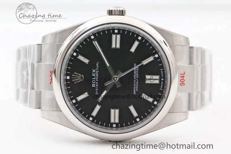 Thermal Oyster Perpetual 41mm 124300 EWF 1:1 Best Edition 904L Steel Black Dial on SS Bracelet A 2192