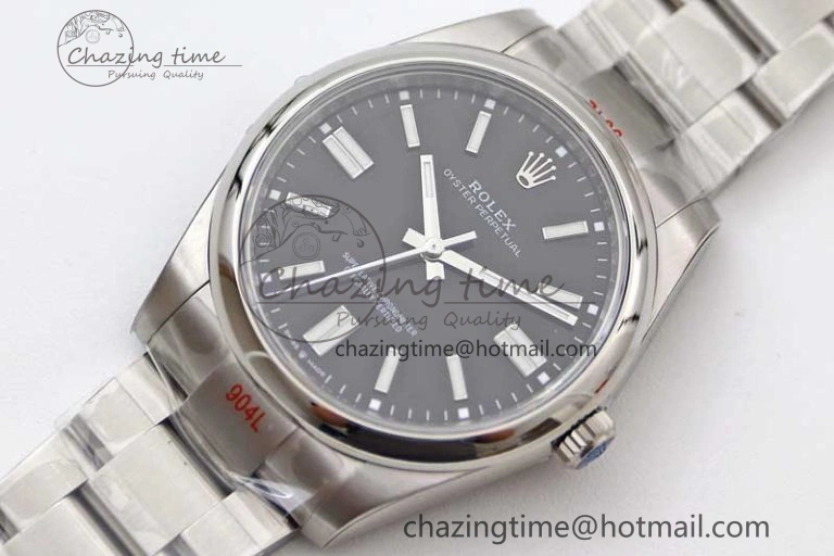 Thermal Oyster Perpetual 41mm 124300 EWF 1:1 Best Edition 904L Steel Black Dial on SS Bracelet A 2192