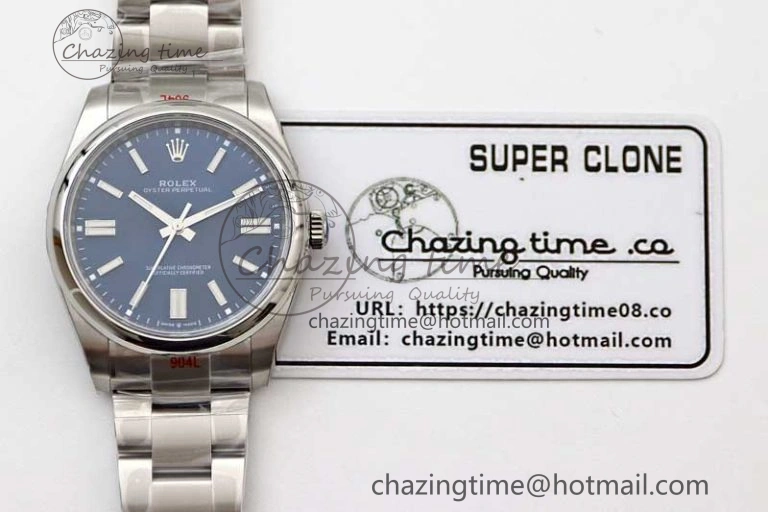 Lightweight Oyster Perpetual 41mm 124300 EWF 1:1 Best Edition 904L Steel Blue Dial on SS Bracelet A 2187