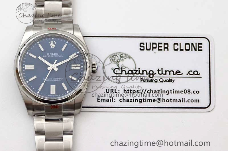 Lightweight Oyster Perpetual 41mm 124300 EWF 1:1 Best Edition 904L Steel Blue Dial on SS Bracelet A 2187