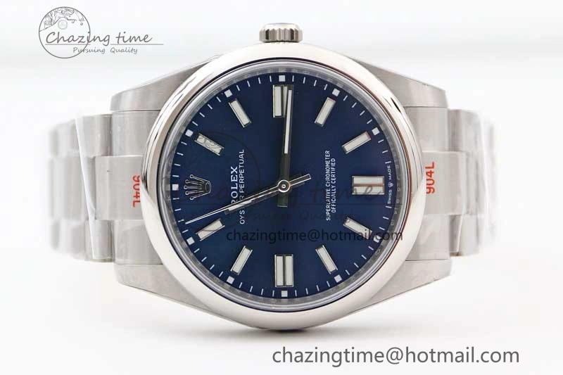 Lightweight Oyster Perpetual 41mm 124300 EWF 1:1 Best Edition 904L Steel Blue Dial on SS Bracelet A 2187