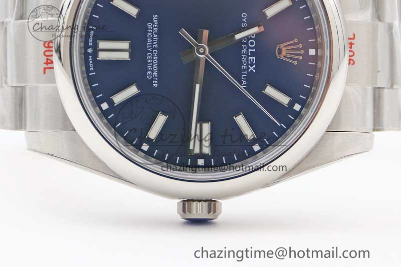 Lightweight Oyster Perpetual 41mm 124300 EWF 1:1 Best Edition 904L Steel Blue Dial on SS Bracelet A 2187