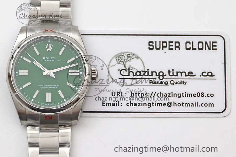 MoistureWicking Oyster Perpetual 41mm 124300 EWF 1:1 Best Edition 904L Steel Green Dial on SS Bracelet A 2188