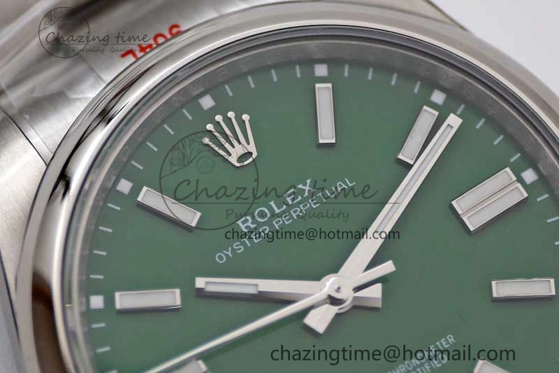 MoistureWicking Oyster Perpetual 41mm 124300 EWF 1:1 Best Edition 904L Steel Green Dial on SS Bracelet A 2188