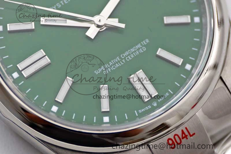 MoistureWicking Oyster Perpetual 41mm 124300 EWF 1:1 Best Edition 904L Steel Green Dial on SS Bracelet A 2188