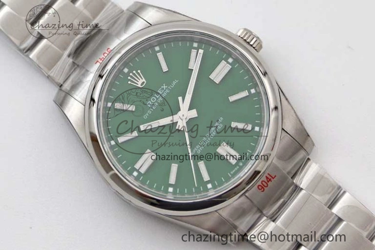 MoistureWicking Oyster Perpetual 41mm 124300 EWF 1:1 Best Edition 904L Steel Green Dial on SS Bracelet A 2188