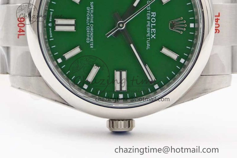 MoistureWicking Oyster Perpetual 41mm 124300 EWF 1:1 Best Edition 904L Steel Green Dial on SS Bracelet A 2188
