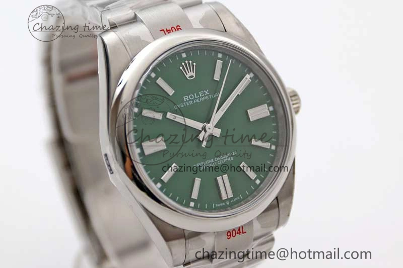 MoistureWicking Oyster Perpetual 41mm 124300 EWF 1:1 Best Edition 904L Steel Green Dial on SS Bracelet A 2188