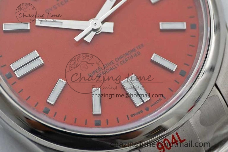 Cozy Oyster Perpetual 41mm 124300 EWF 1:1 Best Edition 904L Steel Red Dial on SS Bracelet A 2189